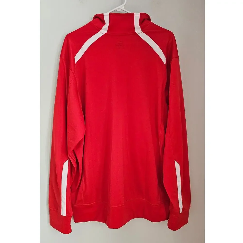 Nike Team Overtime Jacket Red Full-Zip Track Training Sports Jacket. Mens Sz XL